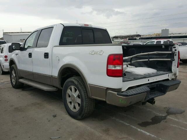 1FTPW14595KD18803 - 2005 FORD F150 SUPER WHITE photo 3