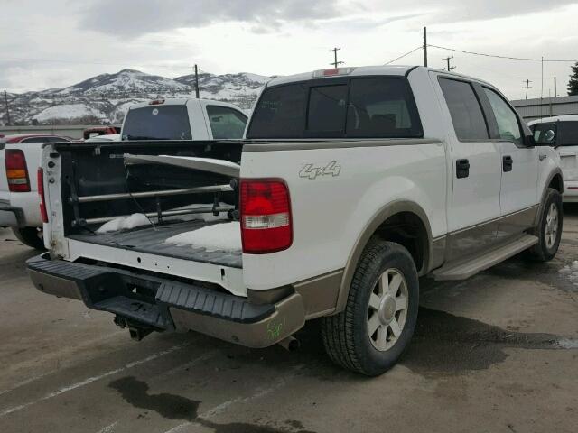 1FTPW14595KD18803 - 2005 FORD F150 SUPER WHITE photo 4