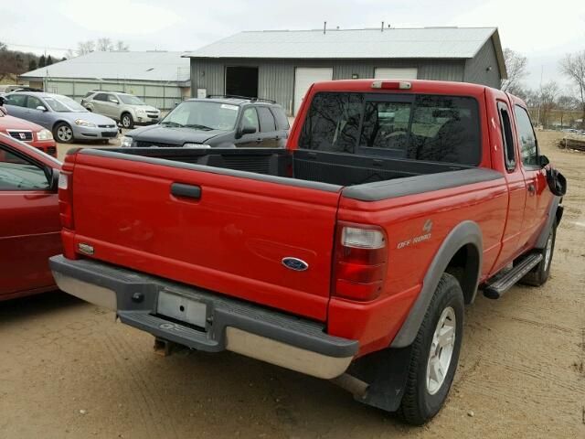 1FTZR45EX3PA65359 - 2003 FORD RANGER SUP RED photo 4