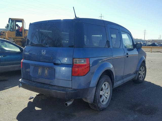 5J6YH27736L004927 - 2006 HONDA ELEMENT EX BLUE photo 4