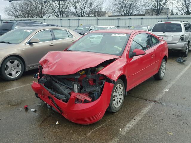 1G1AT18H997106956 - 2009 CHEVROLET COBALT LT RED photo 2