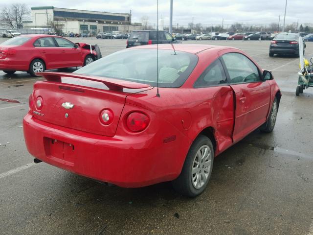 1G1AT18H997106956 - 2009 CHEVROLET COBALT LT RED photo 4