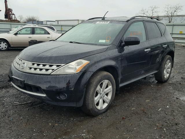 JN8AZ08W06W509146 - 2006 NISSAN MURANO SL BLACK photo 2