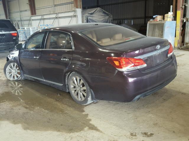 4T1BK3DB1BU377671 - 2011 TOYOTA AVALON BAS MAROON photo 3