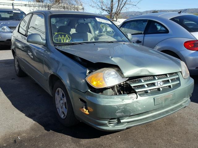 KMHCG35C33U275979 - 2003 HYUNDAI ACCENT GL GREEN photo 1