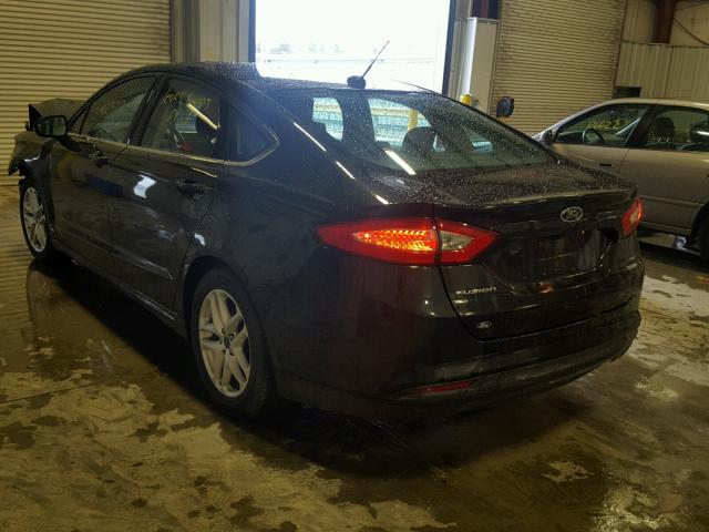 3FA6P0HR0DR148542 - 2013 FORD FUSION SE BLACK photo 3