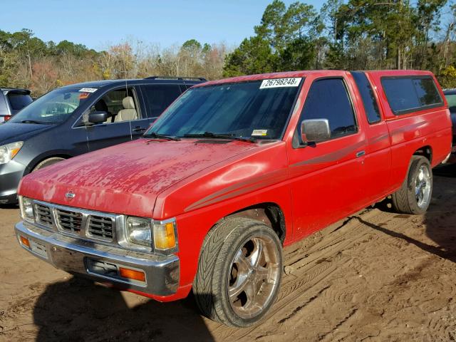 1N6SD16S5VC429469 - 1997 NISSAN TRUCK KING RED photo 2