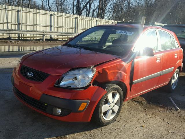 KNADE163176211237 - 2007 KIA RIO 5 SX RED photo 2