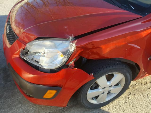 KNADE163176211237 - 2007 KIA RIO 5 SX RED photo 9