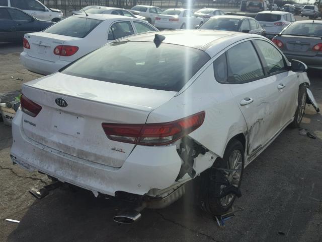 5XXGV4L22JG191599 - 2018 KIA OPTIMA SXL WHITE photo 4