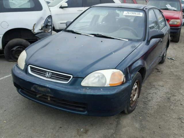 1HGEJ6522TL023560 - 1996 HONDA CIVIC DX GREEN photo 2