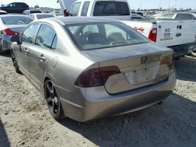 2HGFA165X8H305126 - 2008 HONDA CIVIC LX GRAY photo 3