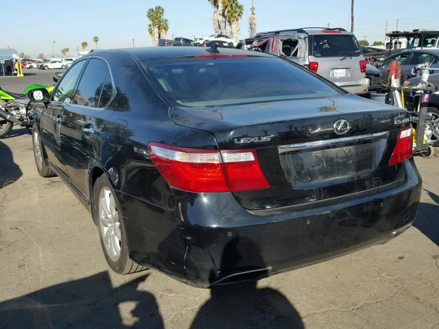 JTHBL46FX95088508 - 2009 LEXUS LS 460 BLACK photo 3