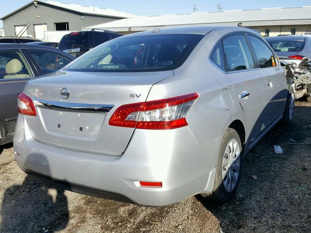 3N1AB7AP6FY225298 - 2015 NISSAN SENTRA S SILVER photo 4