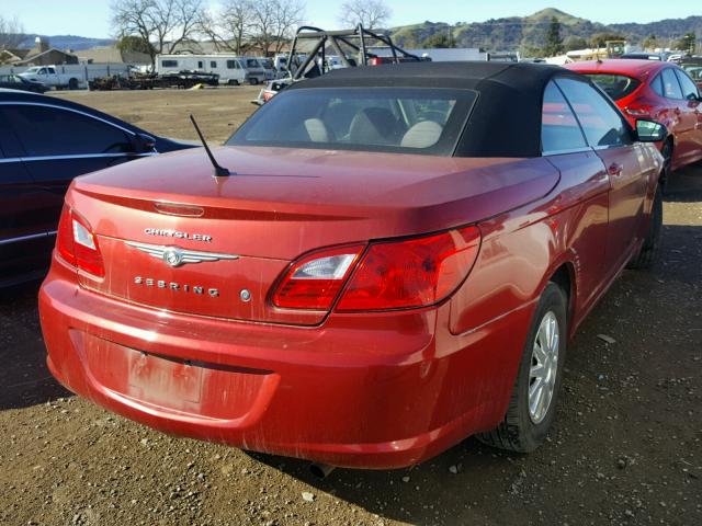 1C3LC45BX9N514996 - 2009 CHRYSLER SEBRING LX RED photo 4