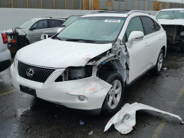 2T2ZK1BA7CC081467 - 2012 LEXUS RX 350 WHITE photo 2