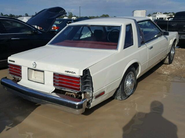 2B3BX62P0DR221578 - 1983 DODGE MIRADA WHITE photo 4