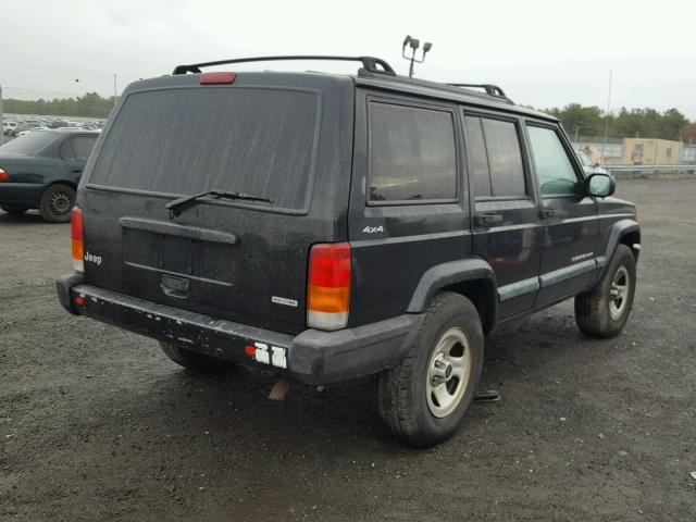 1J4FF48S2YL244615 - 2000 JEEP CHEROKEE S BLACK photo 4