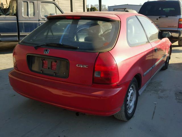 2HGEJ6445TH108215 - 1996 HONDA CIVIC DX RED photo 4