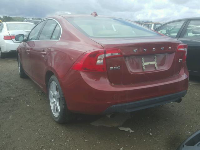 YV1622FS8C2049930 - 2012 VOLVO S60 T5 RED photo 3