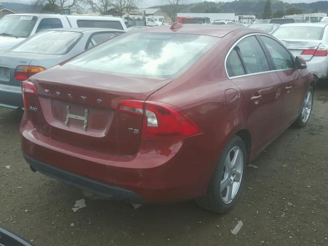 YV1622FS8C2049930 - 2012 VOLVO S60 T5 RED photo 4