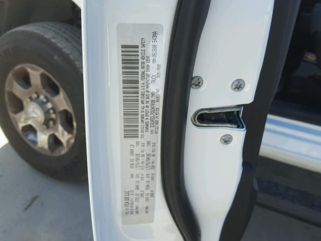 3C6UR5DL7GG347038 - 2016 RAM 2500 SLT WHITE photo 10