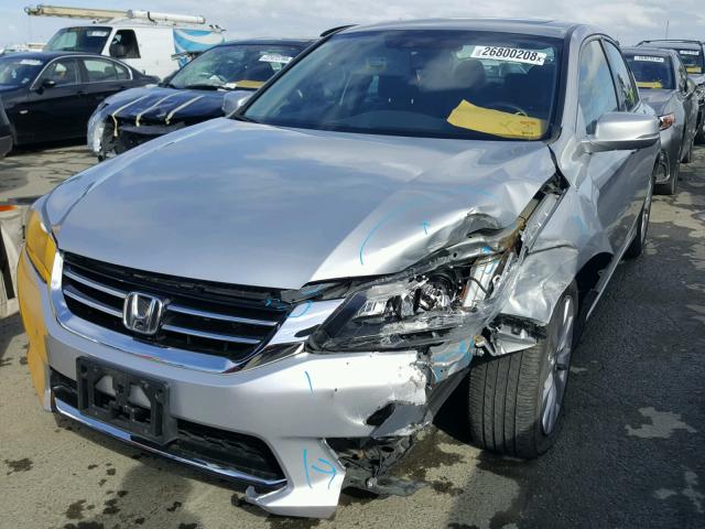 1HGCR3F82EA001025 - 2014 HONDA ACCORD EXL SILVER photo 2