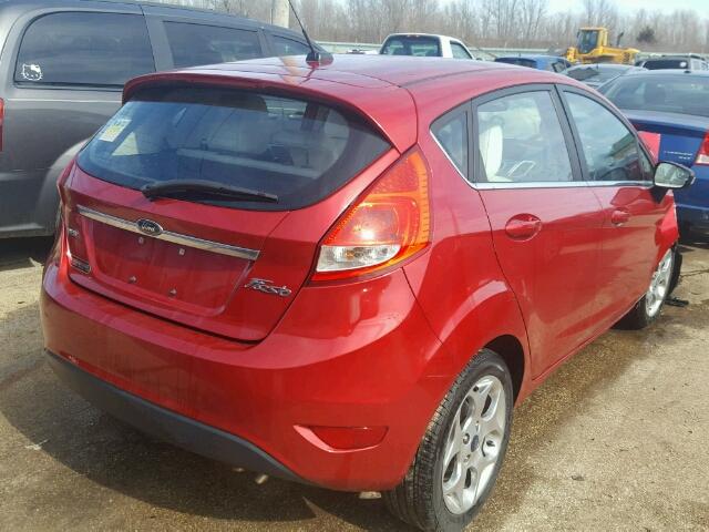 3FADP4FJ7BM100445 - 2011 FORD FIESTA SES RED photo 4