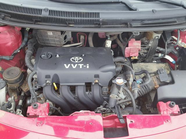 JTDBT903094053835 - 2009 TOYOTA YARIS MAROON photo 7