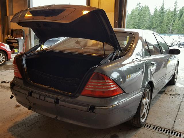 WDBNG70J84A402866 - 2004 MERCEDES-BENZ S 430 GRAY photo 4