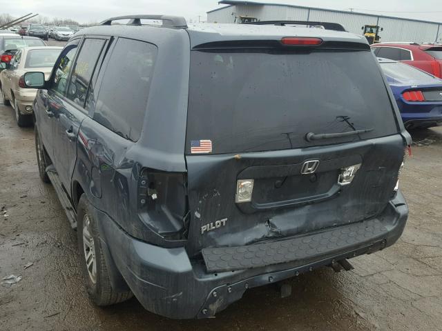 2HKYF18534H555430 - 2004 HONDA PILOT EXL GRAY photo 3