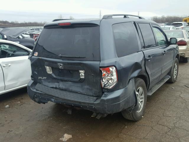 2HKYF18534H555430 - 2004 HONDA PILOT EXL GRAY photo 4