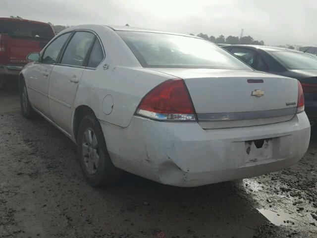 2G1WT58K169140523 - 2006 CHEVROLET IMPALA LT WHITE photo 3