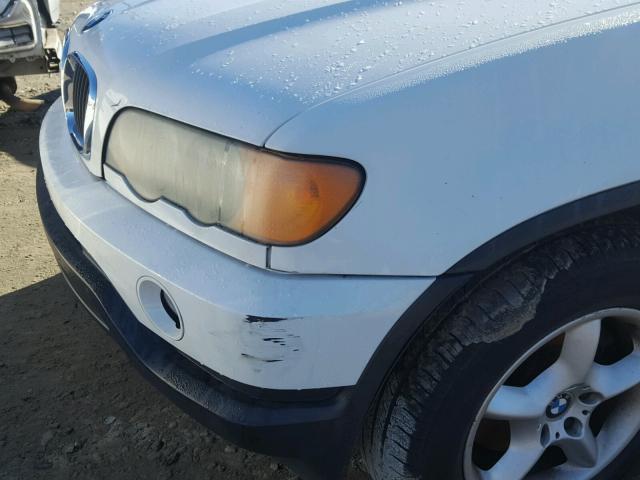 5UXFA53553LV77670 - 2003 BMW X5 3.0I WHITE photo 9