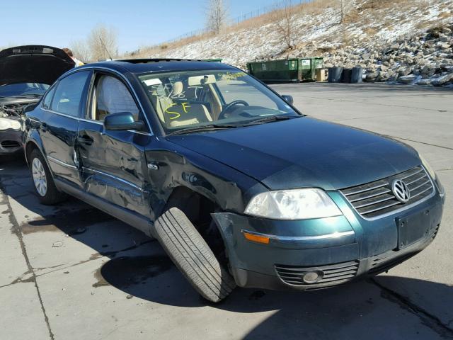 WVWSH63B71P214798 - 2001 VOLKSWAGEN PASSAT GLS GREEN photo 1