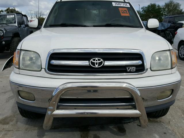 5TBRT38151S130313 - 2001 TOYOTA TUNDRA ACC WHITE photo 9