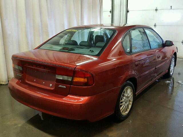 4S3BE625X47208440 - 2004 SUBARU LEGACY L S RED photo 4