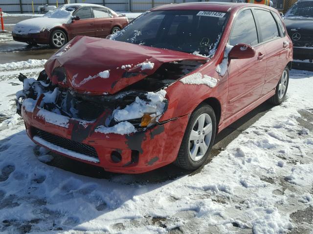 KNAFE161785014376 - 2008 KIA SPECTRA5 5 RED photo 2