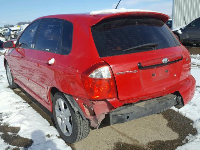 KNAFE161785014376 - 2008 KIA SPECTRA5 5 RED photo 3