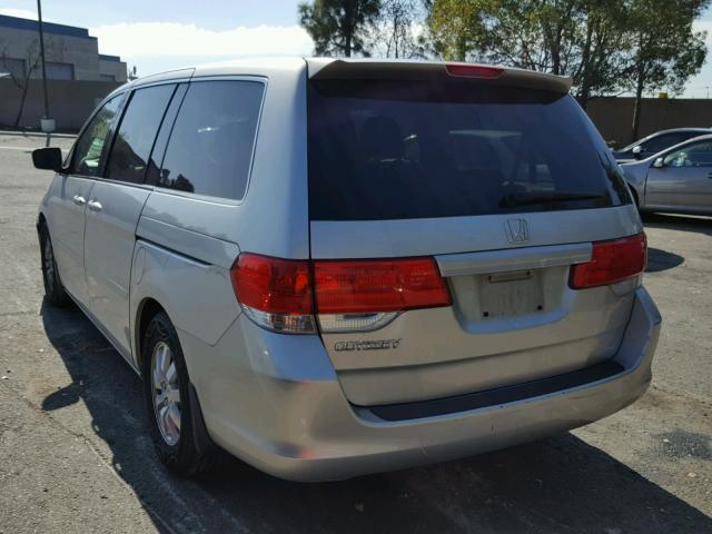 5FNRL38448B046130 - 2008 HONDA ODYSSEY EX SILVER photo 3