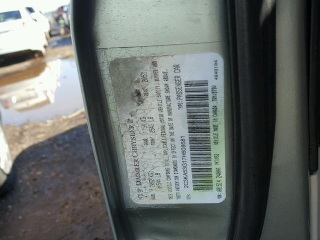 2C3KA63H56H249185 - 2006 CHRYSLER 300C SILVER photo 10