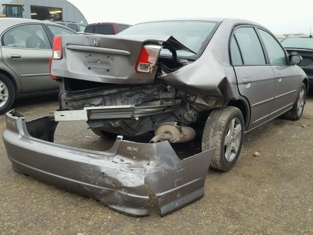 JHMES26764S002439 - 2004 HONDA CIVIC EX GRAY photo 4