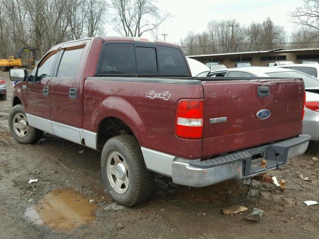 1FTPW14505FA87623 - 2005 FORD F150 SUPER MAROON photo 3