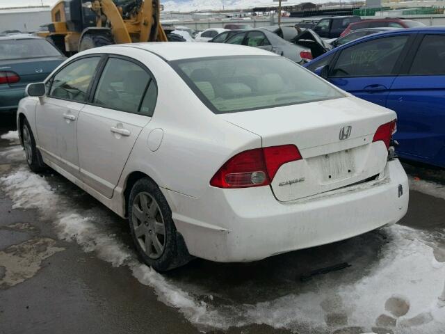 1HGFA16598L056207 - 2008 HONDA CIVIC LX WHITE photo 3