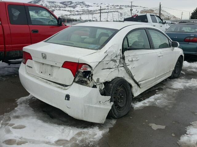 1HGFA16598L056207 - 2008 HONDA CIVIC LX WHITE photo 4