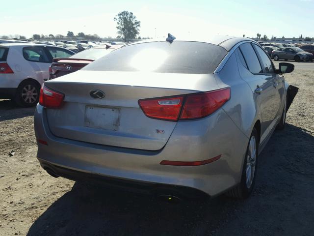 5XXGM4A7XEG340820 - 2014 KIA OPTIMA LX SILVER photo 4