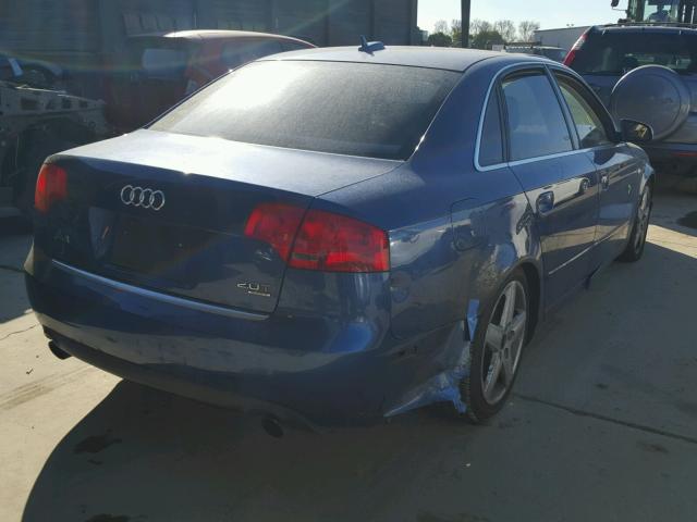 WAUDF68E25A445602 - 2005 AUDI A4 2.0T QU BLUE photo 4