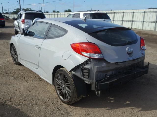 KMHTC6AD2DU155748 - 2013 HYUNDAI VELOSTER B GRAY photo 3