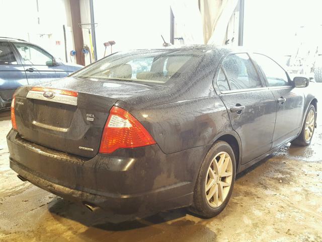 3FAHP0CG1CR322440 - 2012 FORD FUSION SEL BLACK photo 4