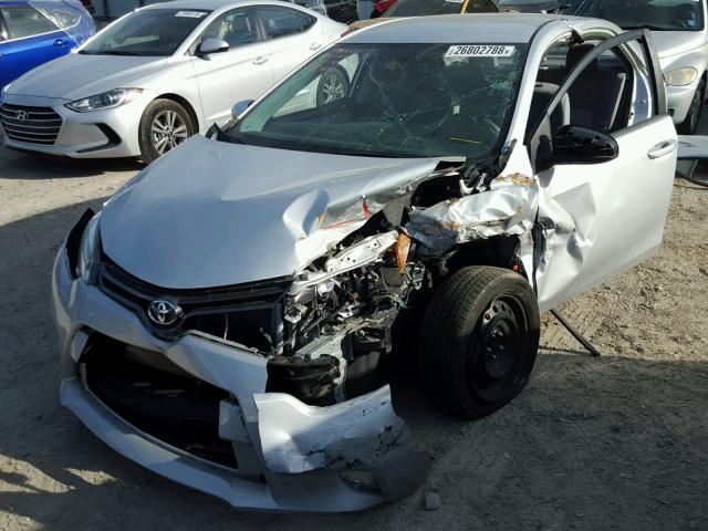 2T1BURHEXFC316604 - 2015 TOYOTA COROLLA L SILVER photo 2